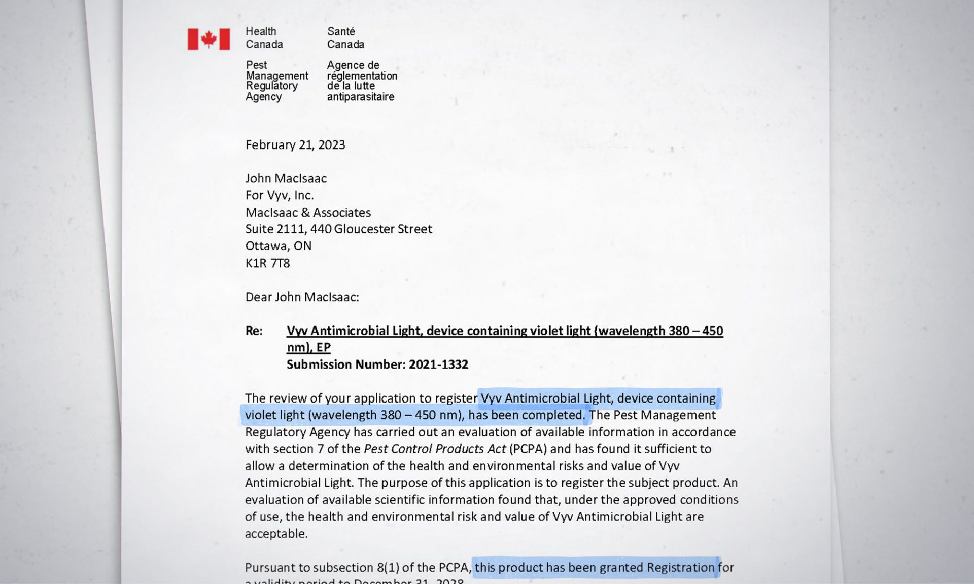 The Germ-Fighting Light Canada Trusts, Without the UV Risk